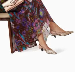 GUCCI
GG Slingback Pumps in Silk-satin