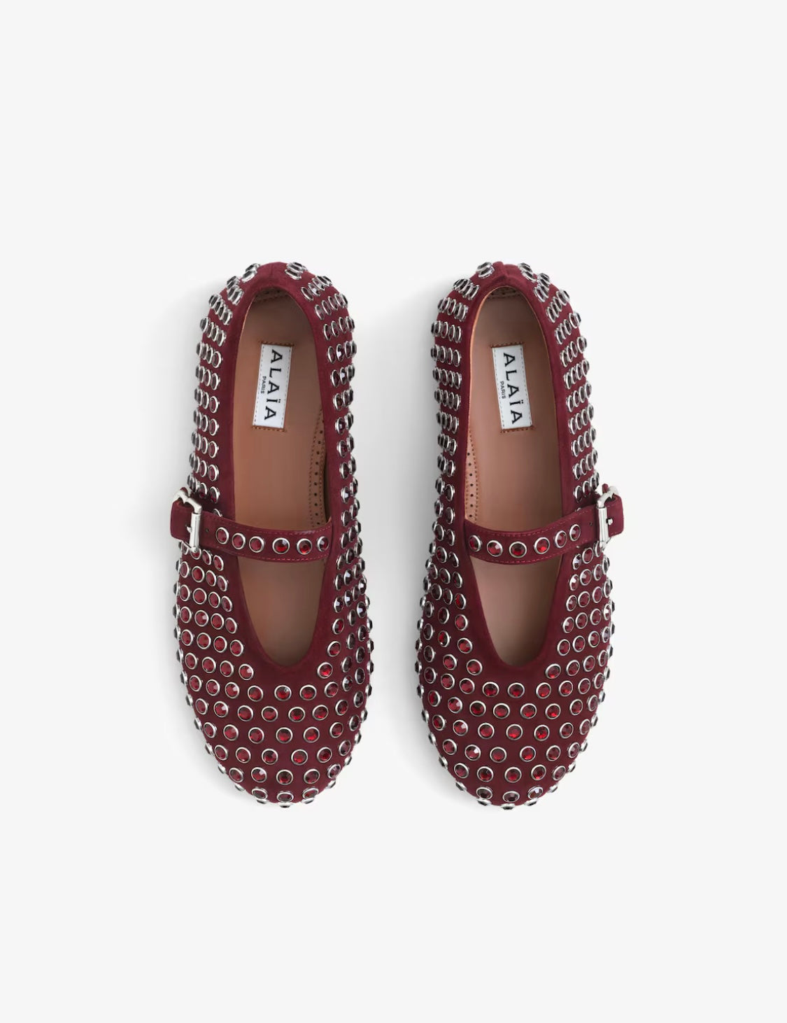 ALAIA STRASS BALLET FLATS