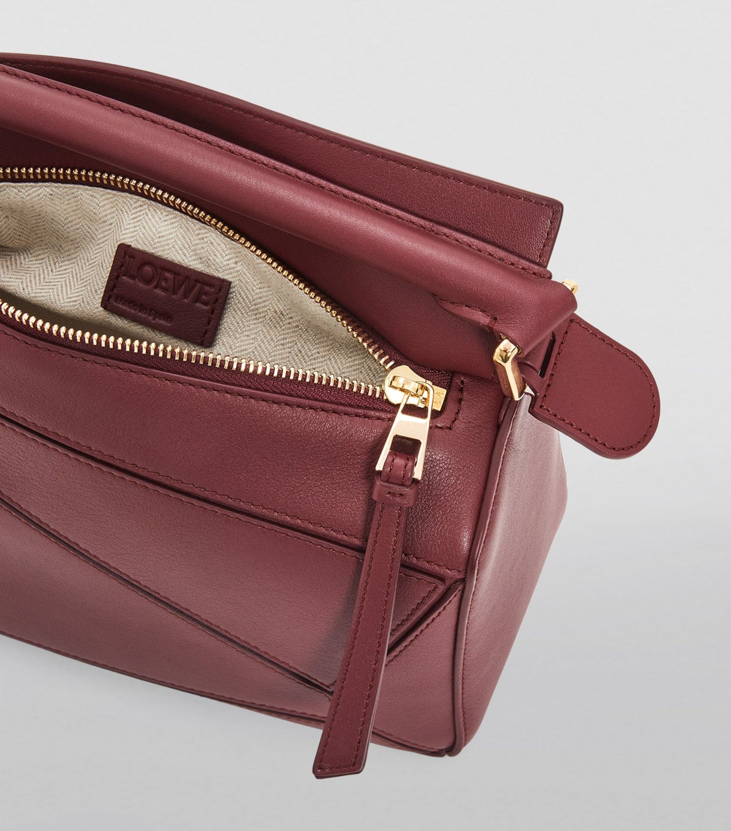 LOEWE Mini Leather Puzzle Edge Top-Handle Bag