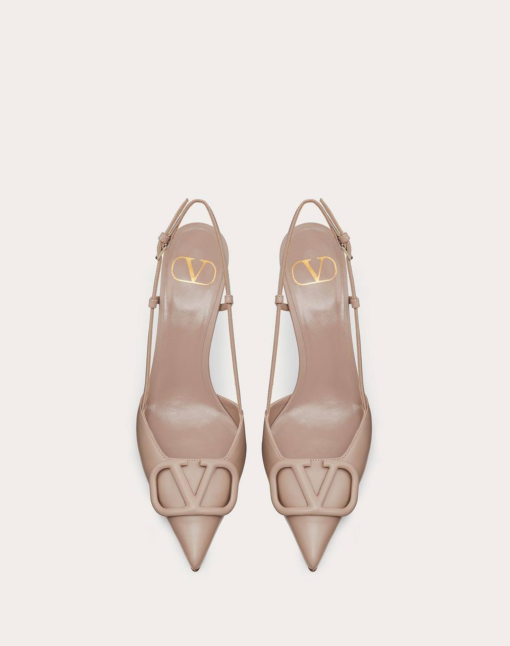 Valentino VLOGO SIGNATURE CALFSKIN SLINGBACK PUMP 80MM