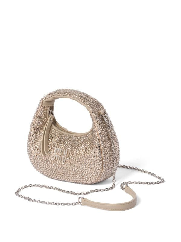 Miu Miu Wander crystal-embellished shoulder bag