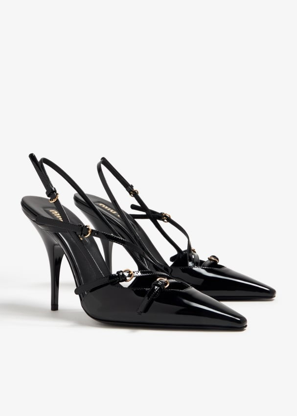 MIU MIU Buckle Slingback Pumps