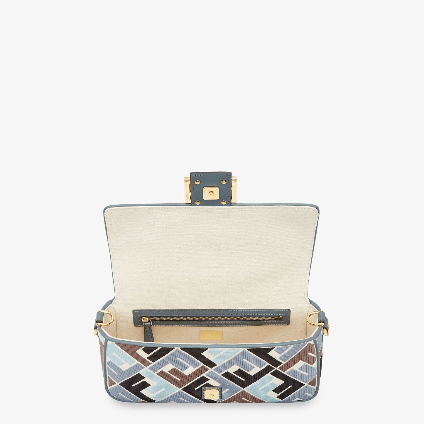 Fendi Baguette
Multicolour canvas bag with FF embroidery