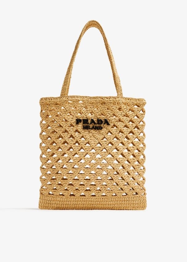 PRADA
Woven Fabric Crochet Tote Bag