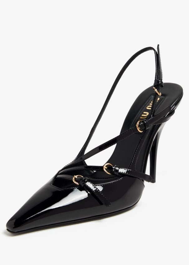 MIU MIU Buckle Slingback Pumps