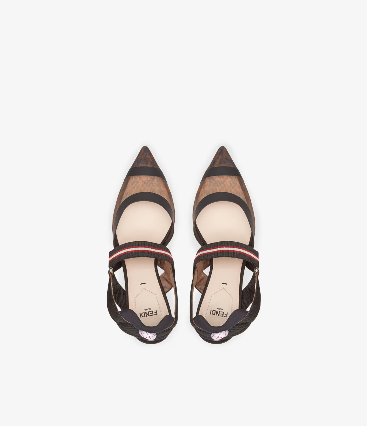 Fendi Multicolour tech mesh medium-heel slingbacks