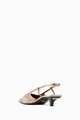 GUCCI
GG Slingback Pumps in Silk-satin