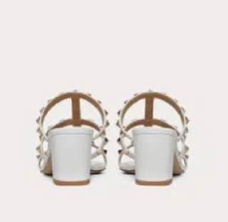 Valentino ROCKSTUD CALFSKIN LEATHER SLIDE SANDAL 60 MM