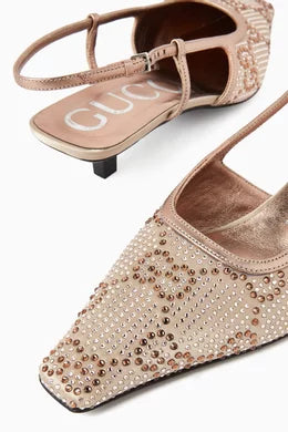 GUCCI
GG Slingback Pumps in Silk-satin