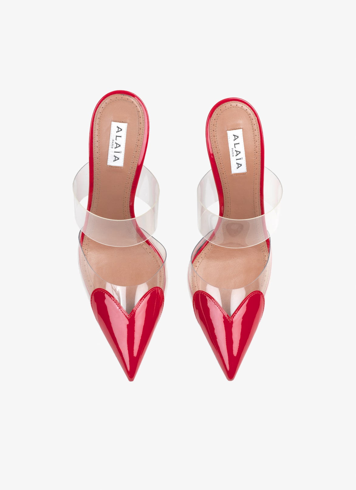 Alaia LE CŒUR MULES IN PATENT CALFSKIN