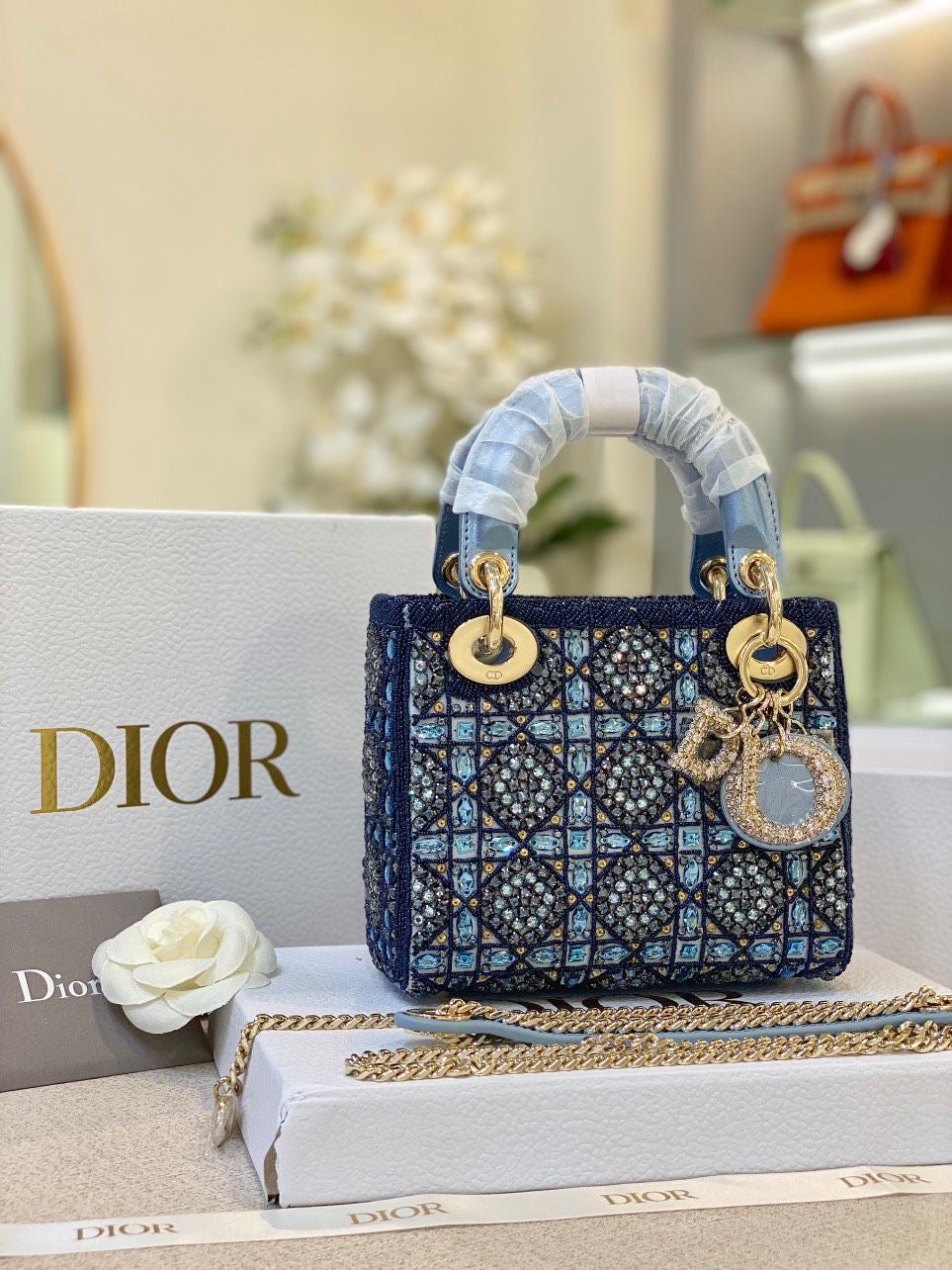 Mini lady dior full hand made