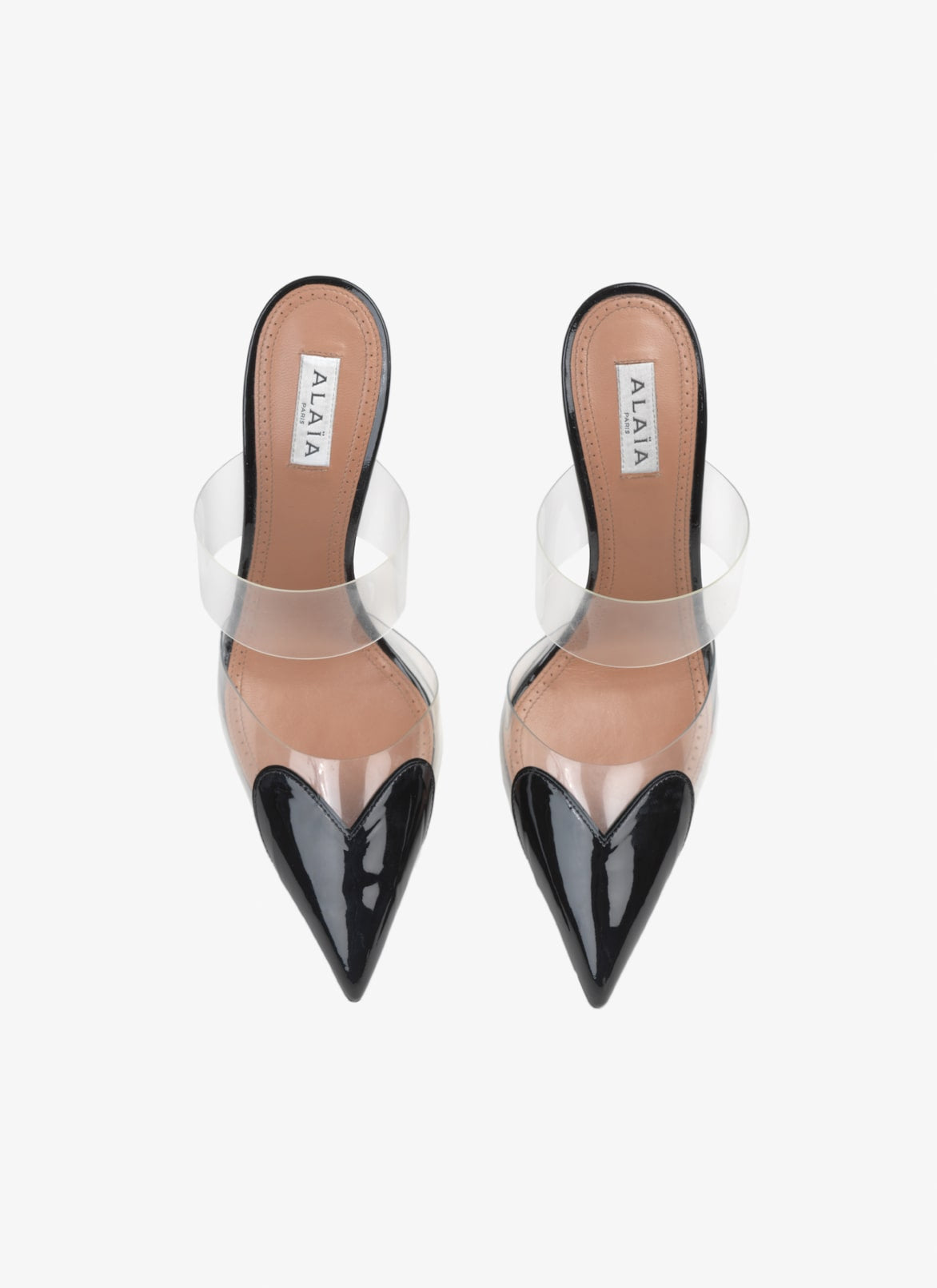 Alaia LE CŒUR MULES IN PATENT CALFSKIN