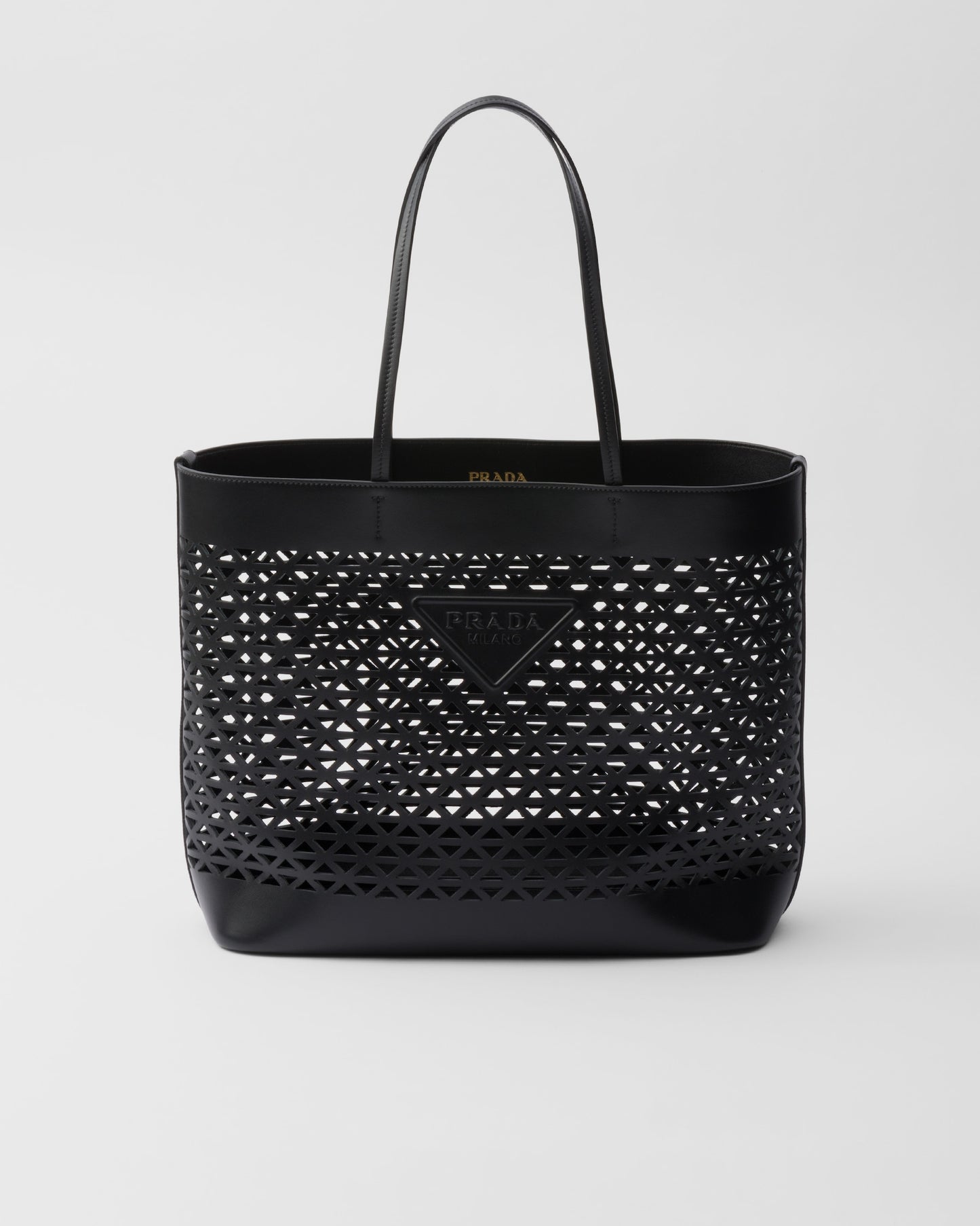 Prada Large perforated leather tote bag