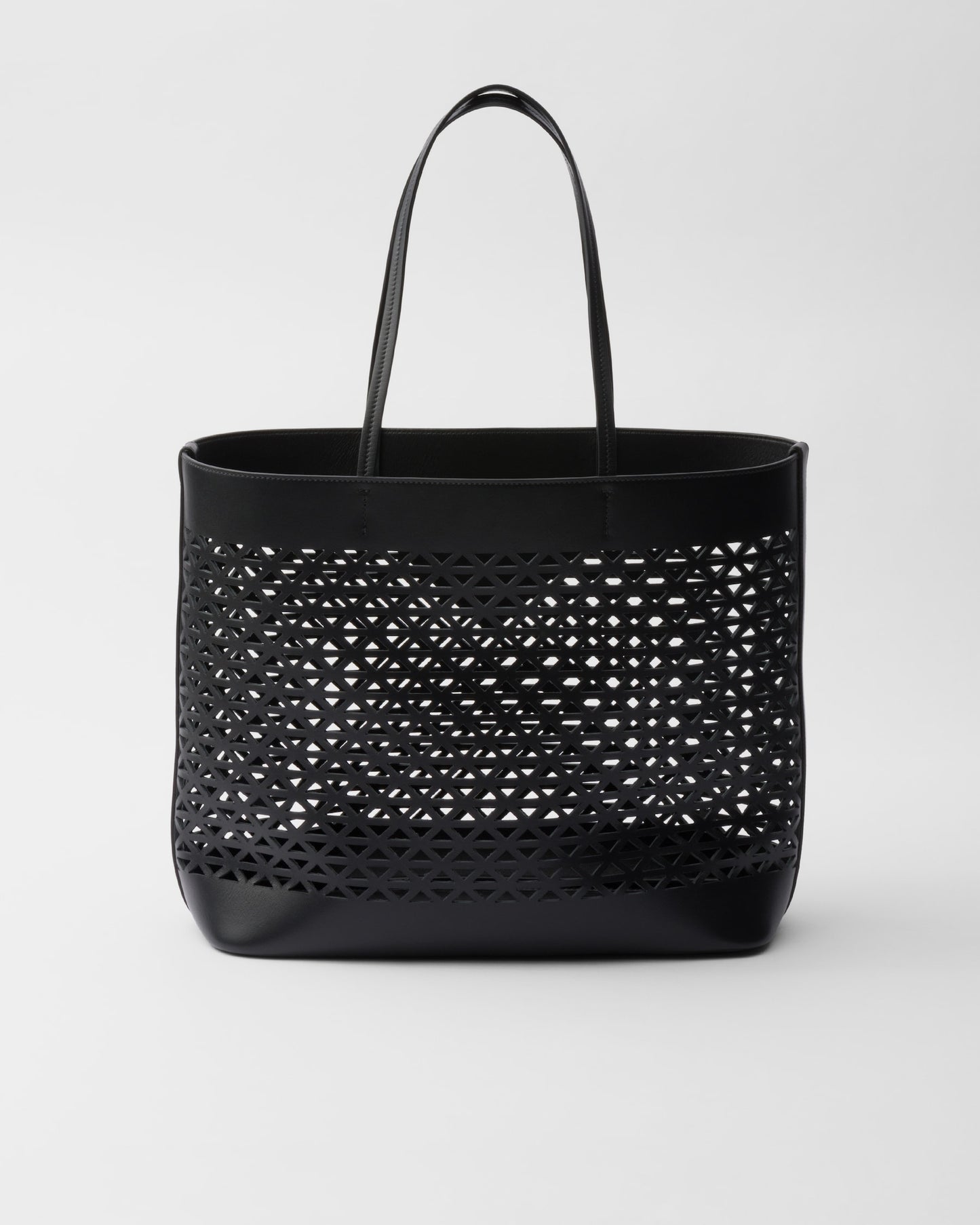 Prada Large perforated leather tote bag