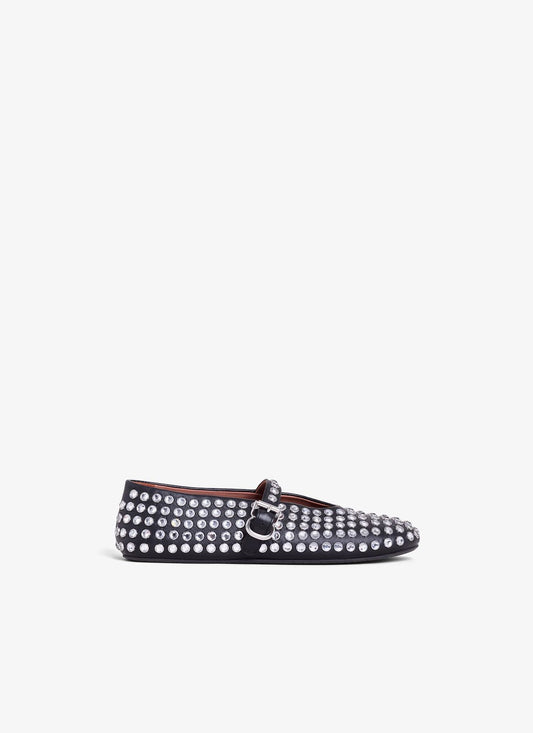 Alaia STRASS LAMBSKIN BALLET FLATS