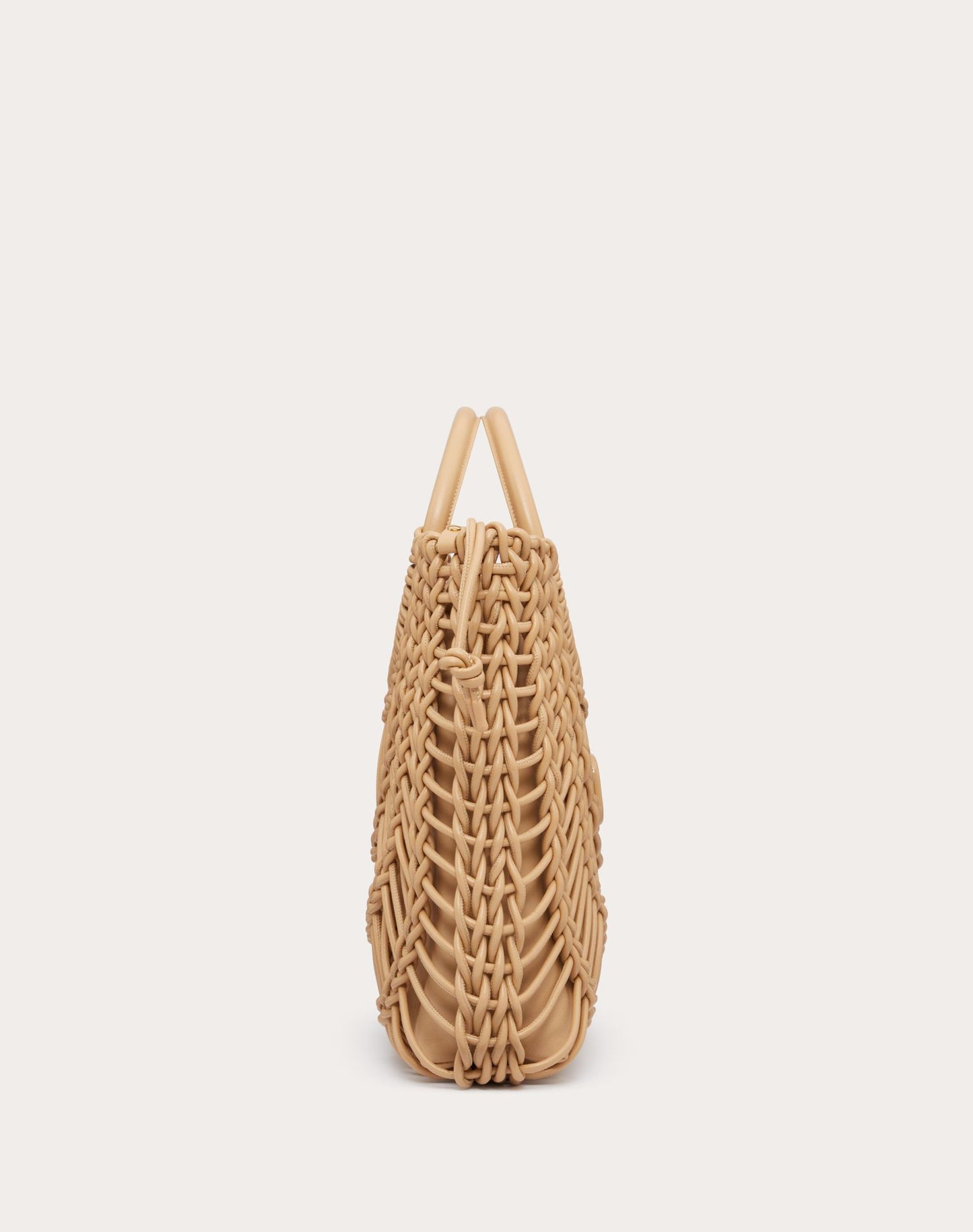 VALENTINO ALLKNOTS WOVEN LEATHER SHOPPER