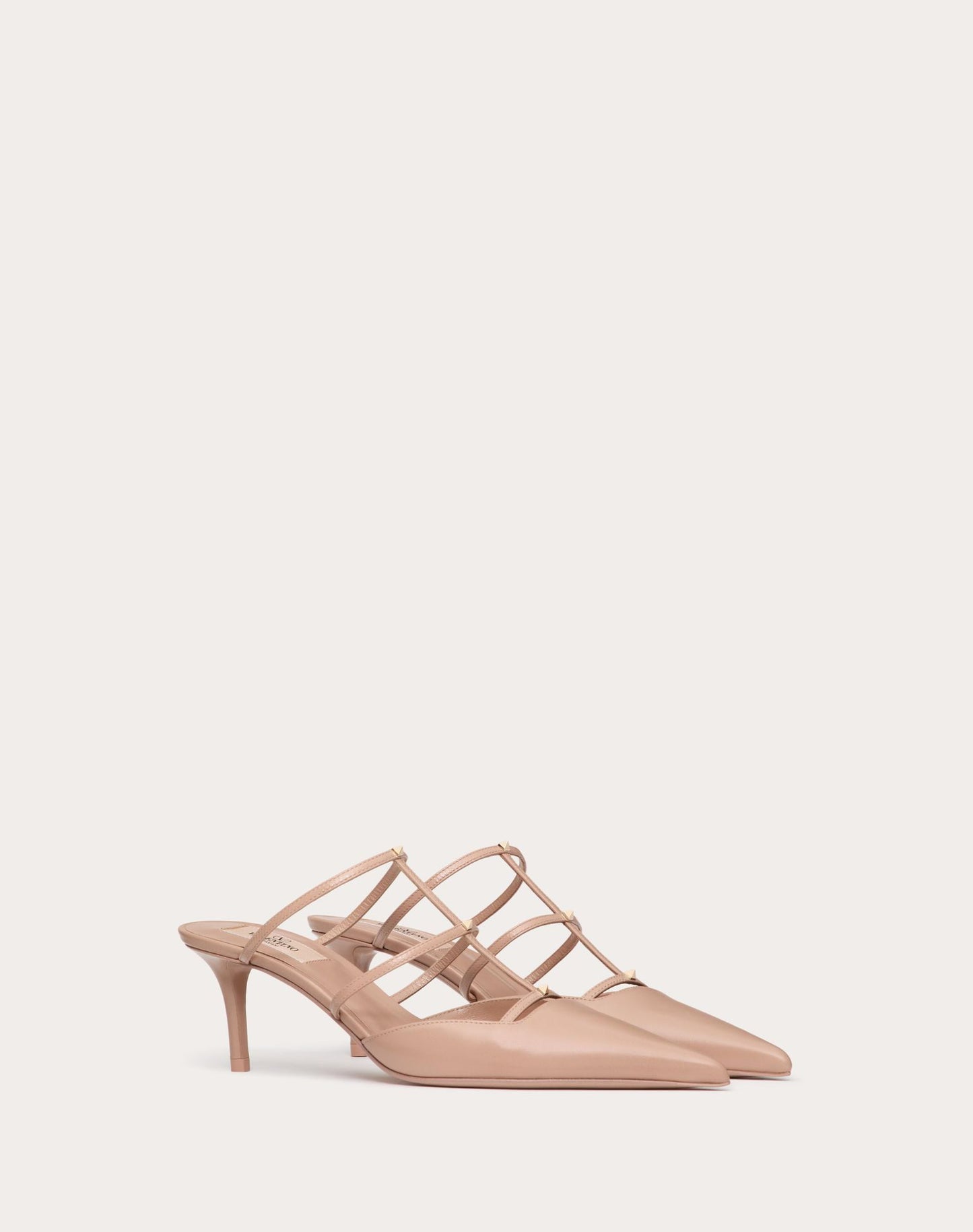 Valentino ROCKSTUD WISPY CALFSKIN MULE 60MM