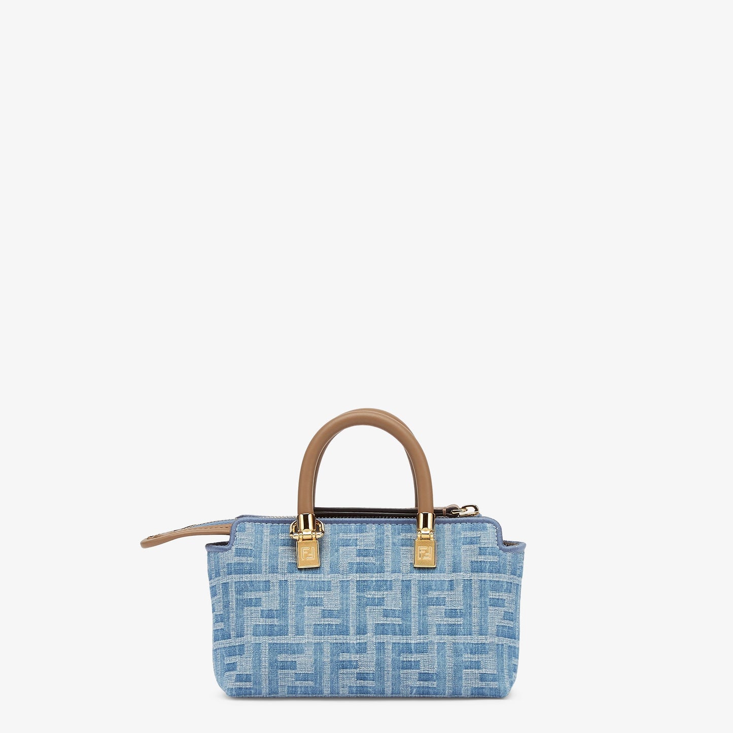 By The Way Mini
Light blue FF denim fabric mini bag