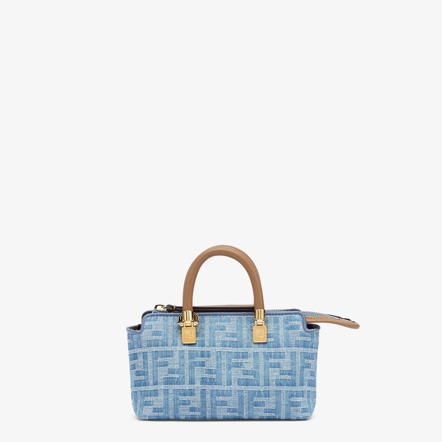 By The Way Mini
Light blue FF denim fabric mini bag