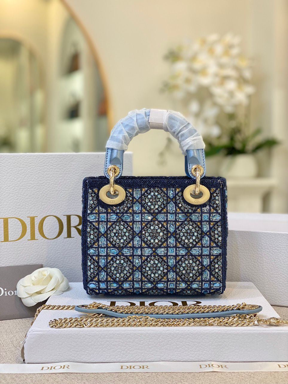 Mini lady dior full hand made