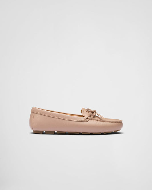 Prada Saffiano leather driving loafers