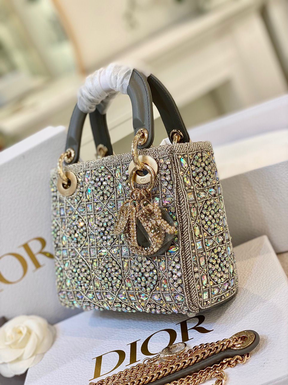 Mini lady dior full hand made